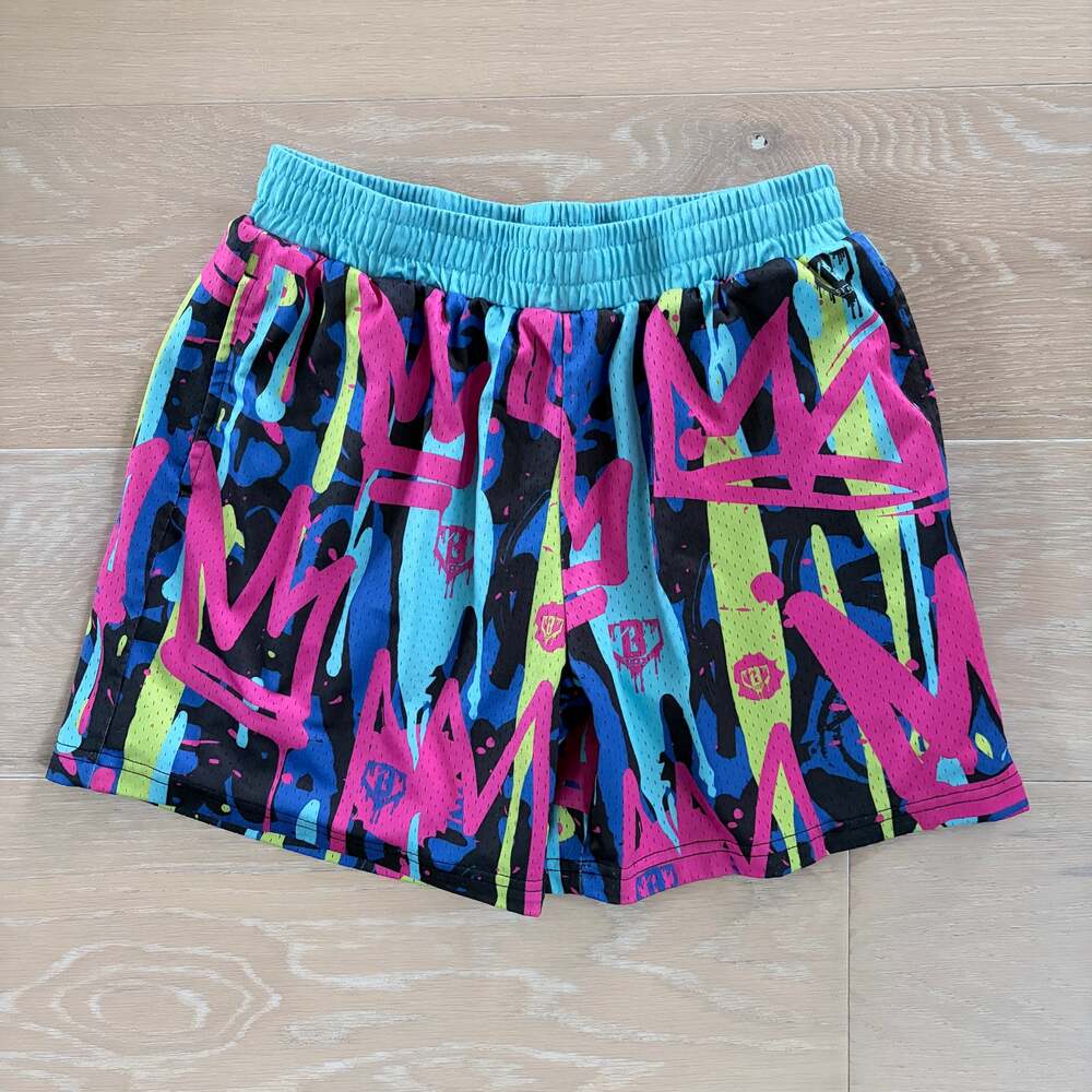 Baseball Lifestyle 101 Boys Mesh Shorts Graffiti Crown - Youth Large